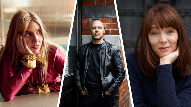 Porträttbilder på Amanda Romare, Nicolas Lunabba och Lina Wolff.