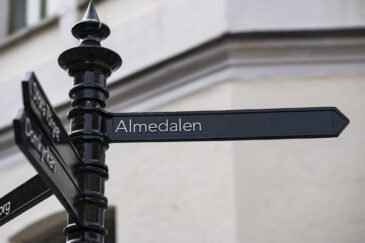 Skylt där det står "Almedalen"